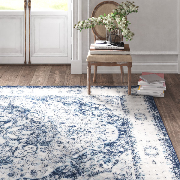 Kelly Clarkson Home Hector Oriental Machine Woven Area Rug in Blue
